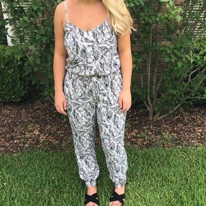 Black & White Printed Jumpsuit